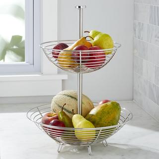 Carter Stainless 2-Tier Fruit Basket