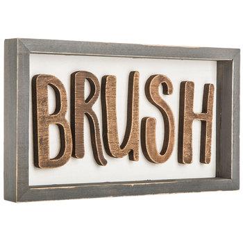 Brush Wood Wall Decor