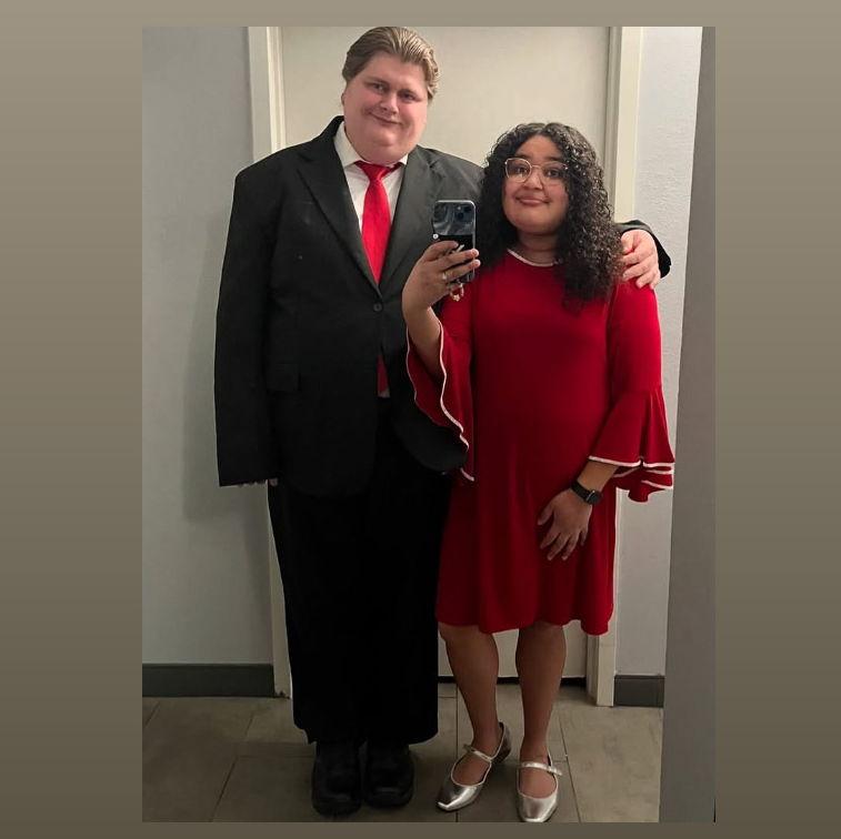 December 30, 2024: Dressed up to attend a wedding.