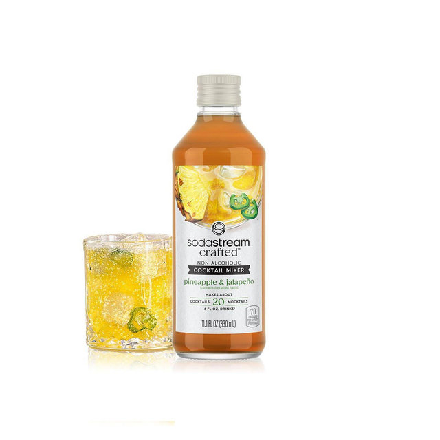 SodaStream Crafted Mixers Pineapple Jalapeno Drink Mix: Liquid Concentrate, Fruit Drink, Soda Streamer Flavor