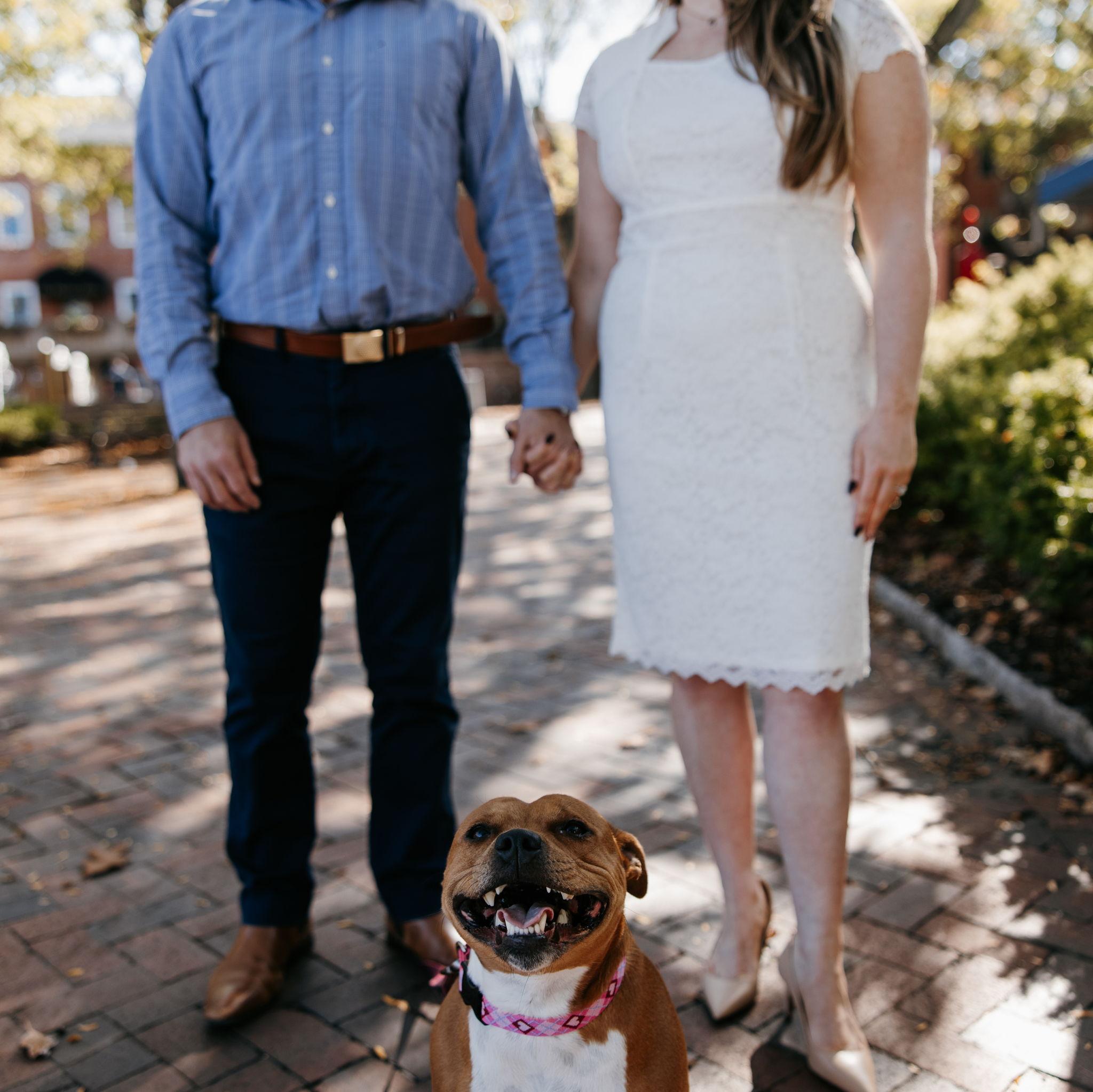 Engagement photos in downtown Newburyport