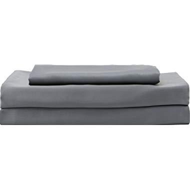 HotelSheetsDirect 100% Bamboo Bed Sheet Set, Cooling Sheets, Moisture Wicking Bed Sheets, Great for Hot Sleepers, Softer Than Silk Bed Sheets (Queen, Dark Gray)