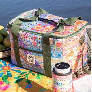 Cooler Tote - Folk Flower Patchwork
