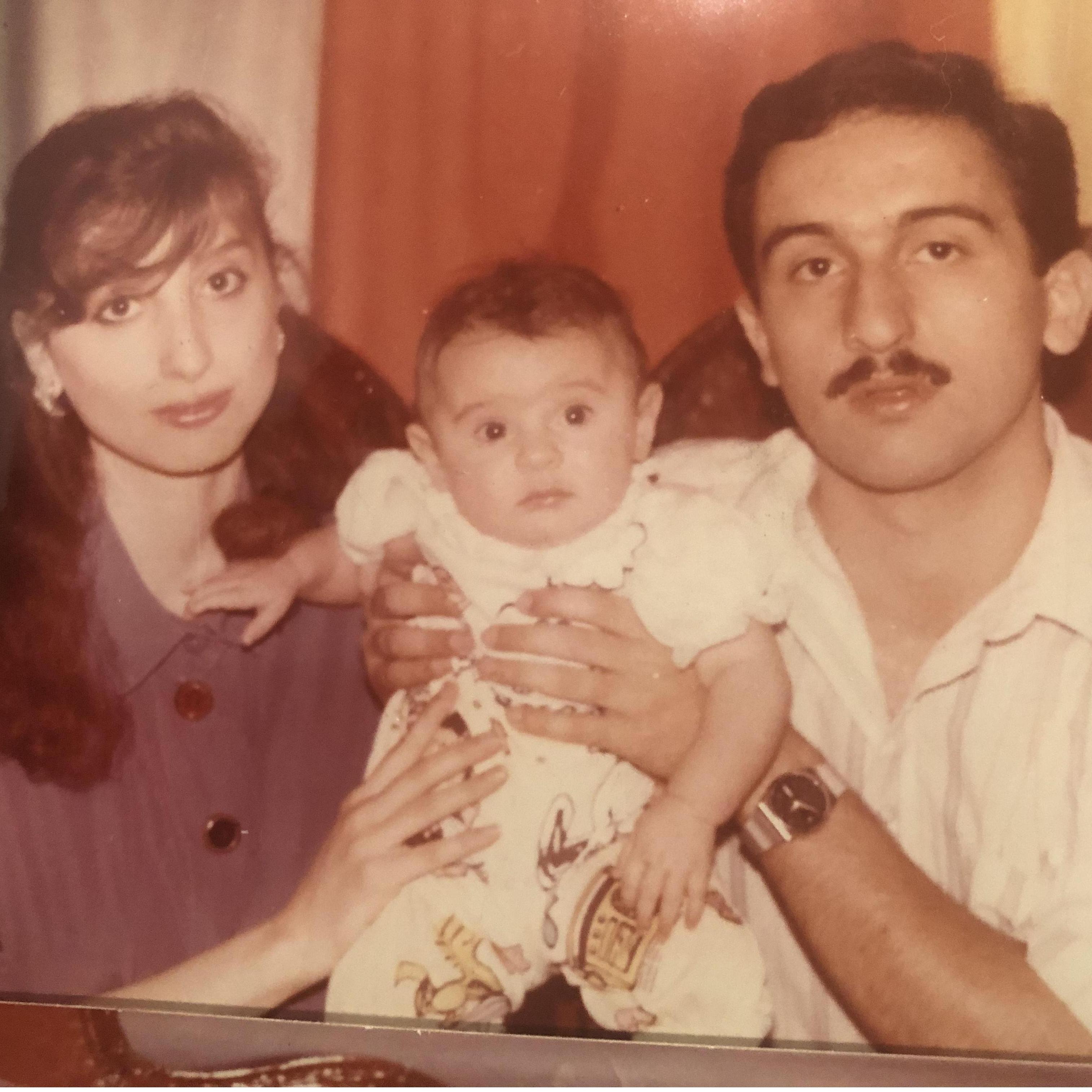 Liya with mama & papa