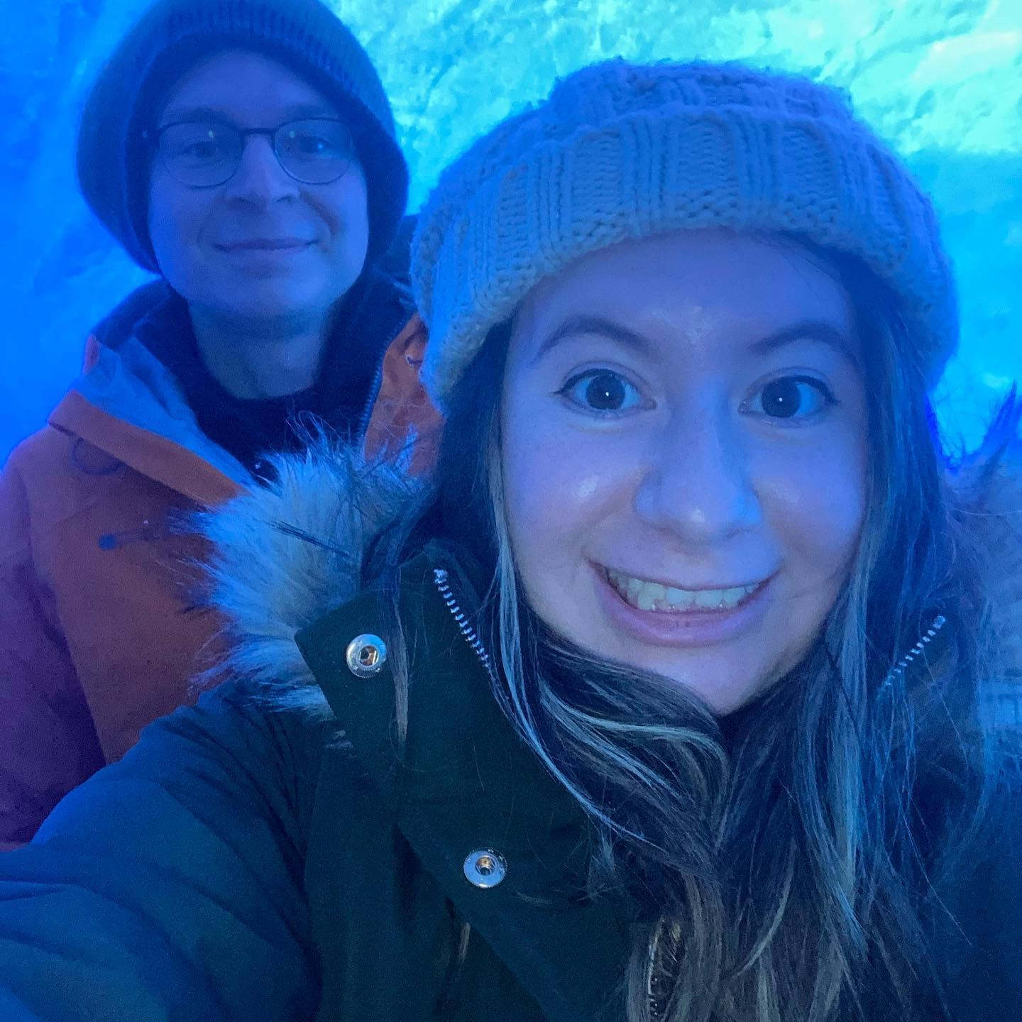 Exploring ice caves in Iceland