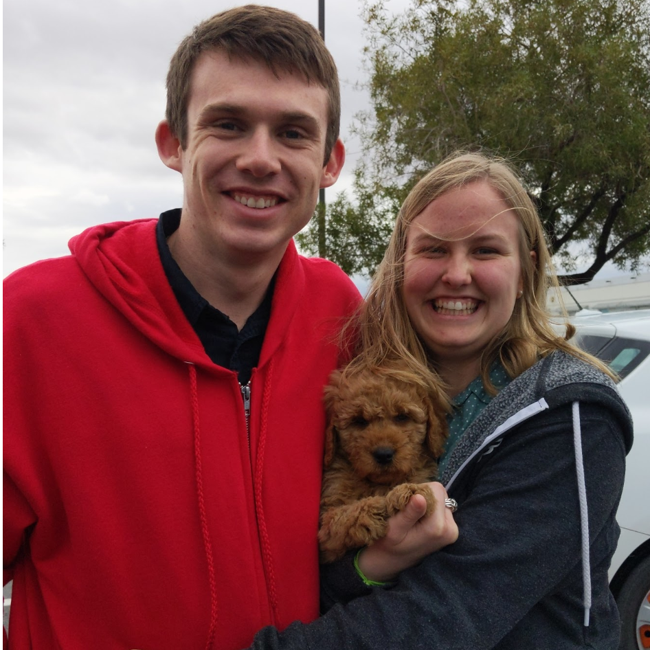 Important day!  The day we got Blue Dog 😍 (love at first sight)