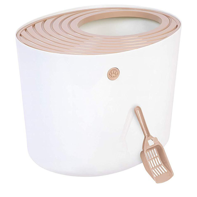 IRIS Top Entry Cat Litter Box with Cat Litter Scoop