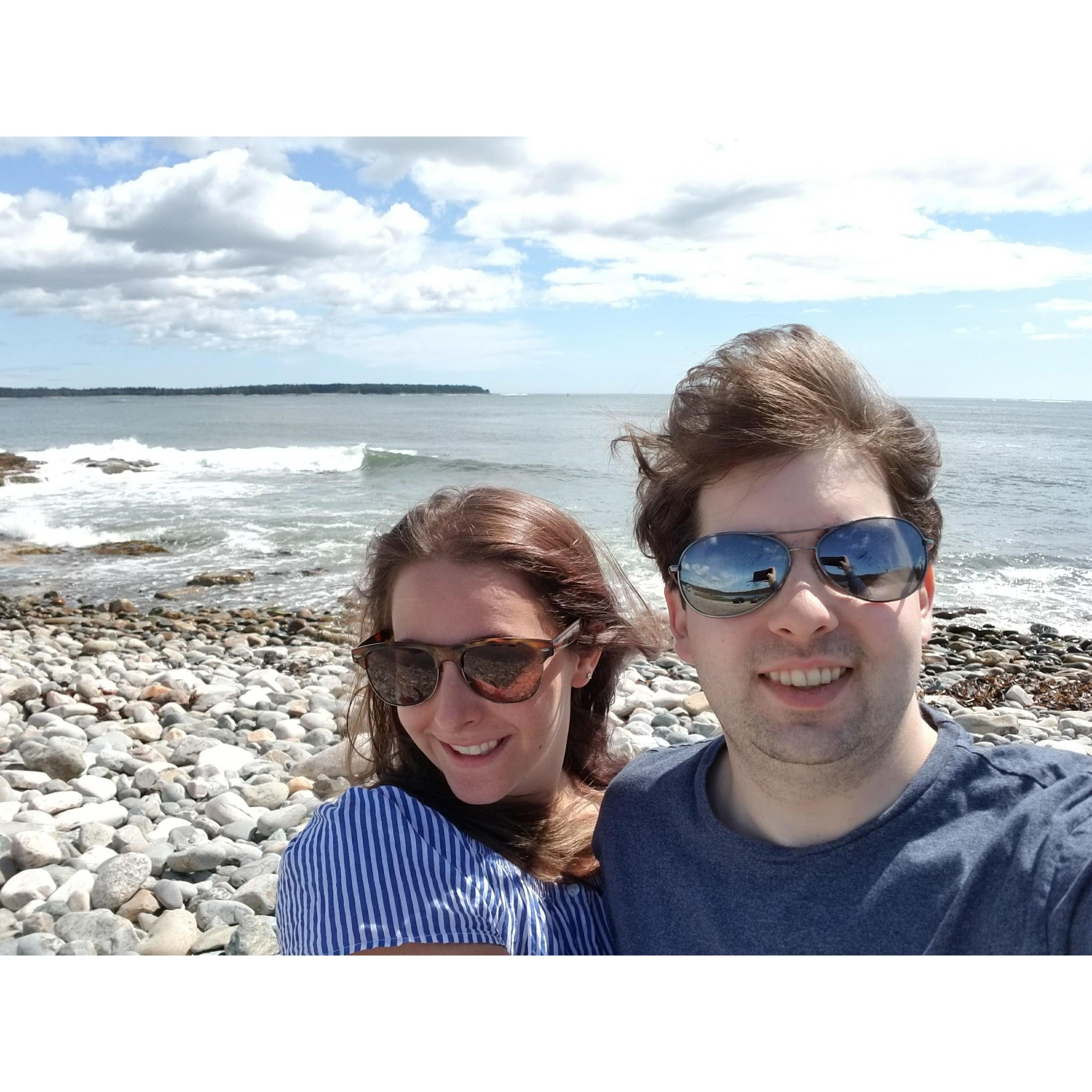 Traveling in Acadia National Park in Maine.
