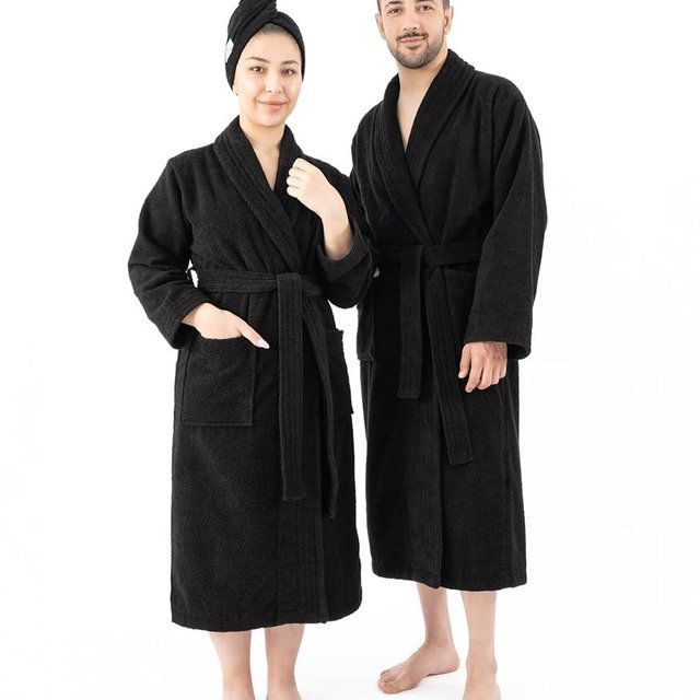 American Soft Linen 100% Cotton Robes for Women and Men, Soft Lightweight Quick Dry Unisex Couple Turkish Bathrobes