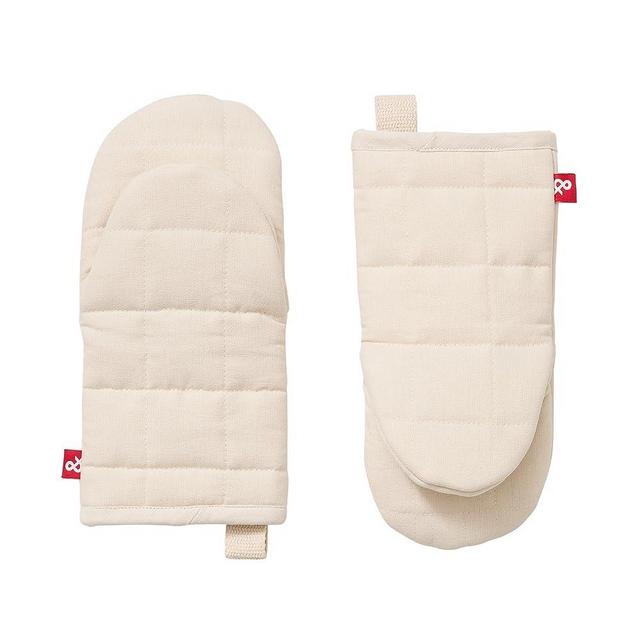 Hedley & Bennett Oven Mitts - Heat Resistant Kitchen Mittens - Baking Gloves with Hanging Loop - 100% Cotton Outer and Lining; 100% Polyester Filling - Oat White