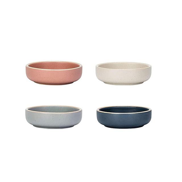 MDZF SWEET HOME Porcelain Sauce Dishes Side Dish Sushi Dipping Bowls Matte Glaze Tableware Serving Dish Appetizer Plates Stackable Ramekins, Set of 4