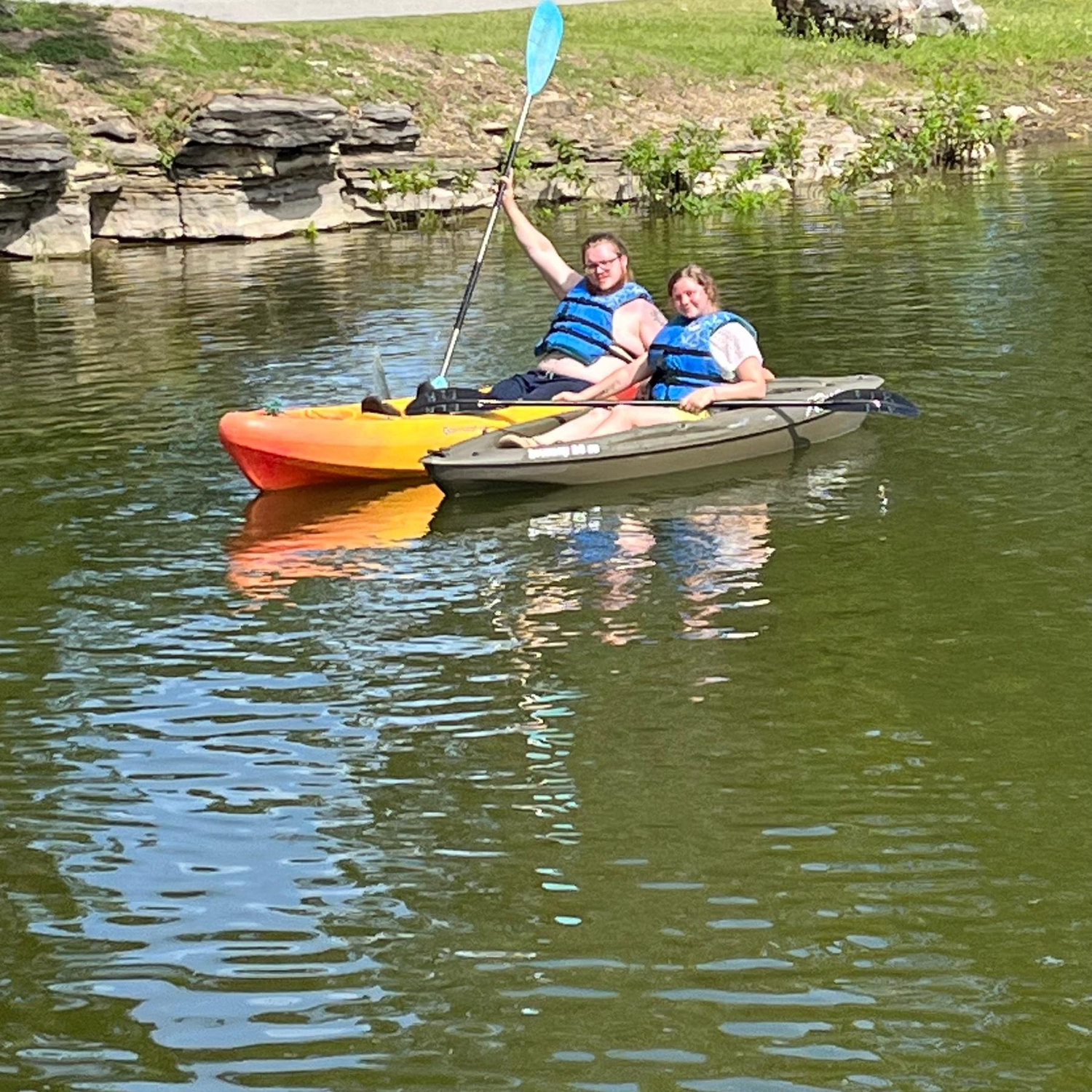Summer kayaking at the lake!