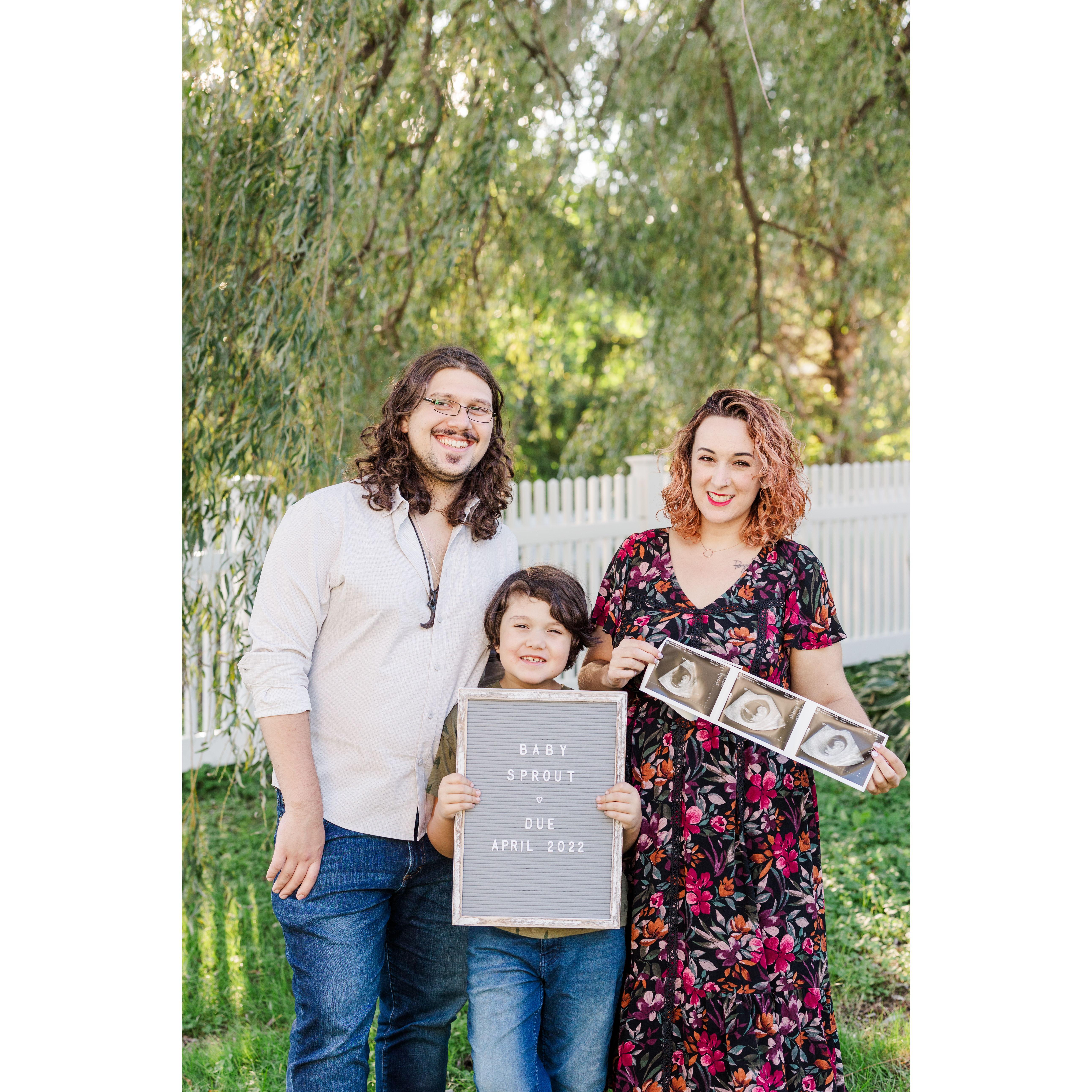 Announcing their pregnancy with baby #2 in 2021!