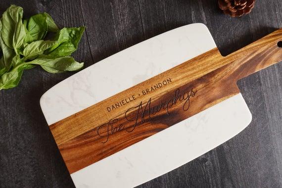 Personalized Marble Cheese Board