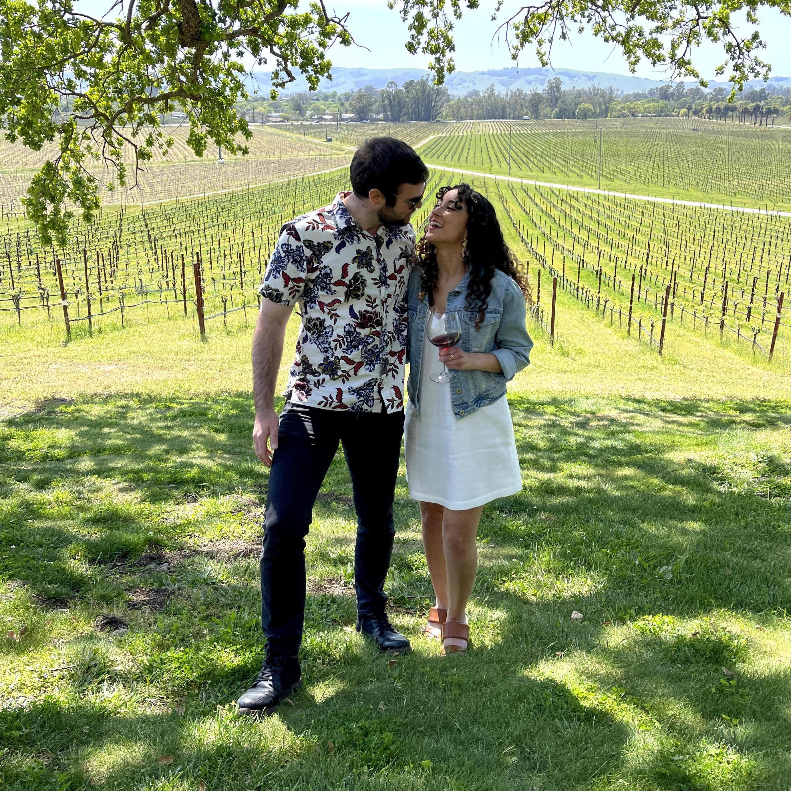 Wine tasting in Napa - one of our many trips.