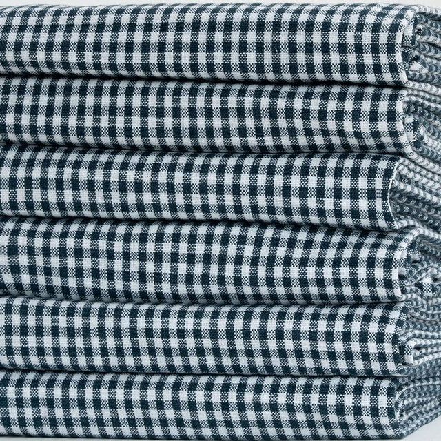 Casa De Lan Kitchen Towel Set – Pack of 6 (22’’ x 32’’) Extra Large Jumbo Premium Cotton Dish Towels for Kitchen – Flat Check Towels – Absorbent – 100% Cotton – with Hanging Loop-Navy