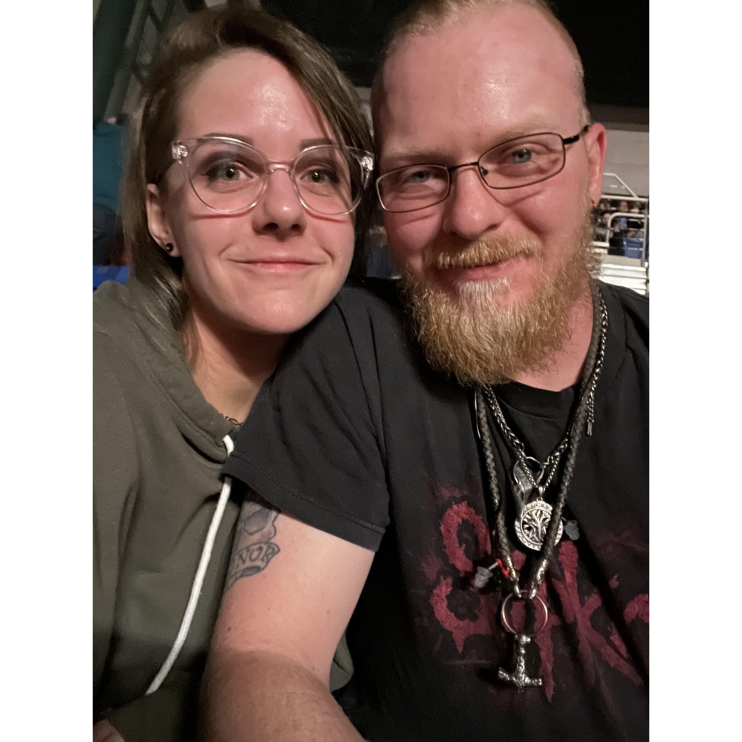 At the Slipknot concert.