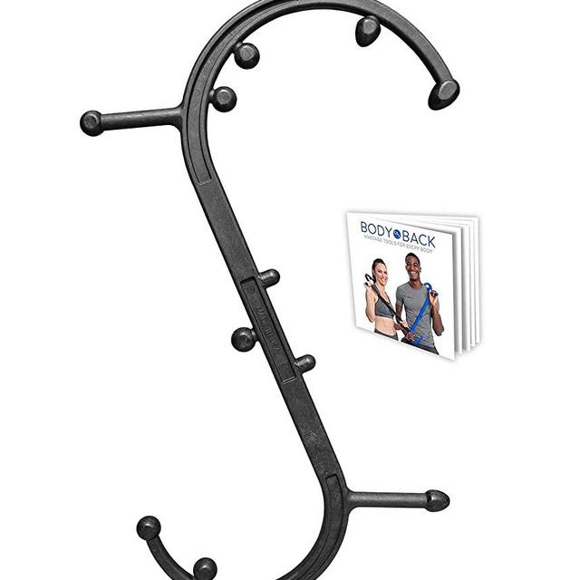Body Back Buddy Classic - Trigger Point Back Massager, Full Body Muscle Pain Relief, Handheld Massage Stick, Massage Cane, Instructions Included (Black Marbled)