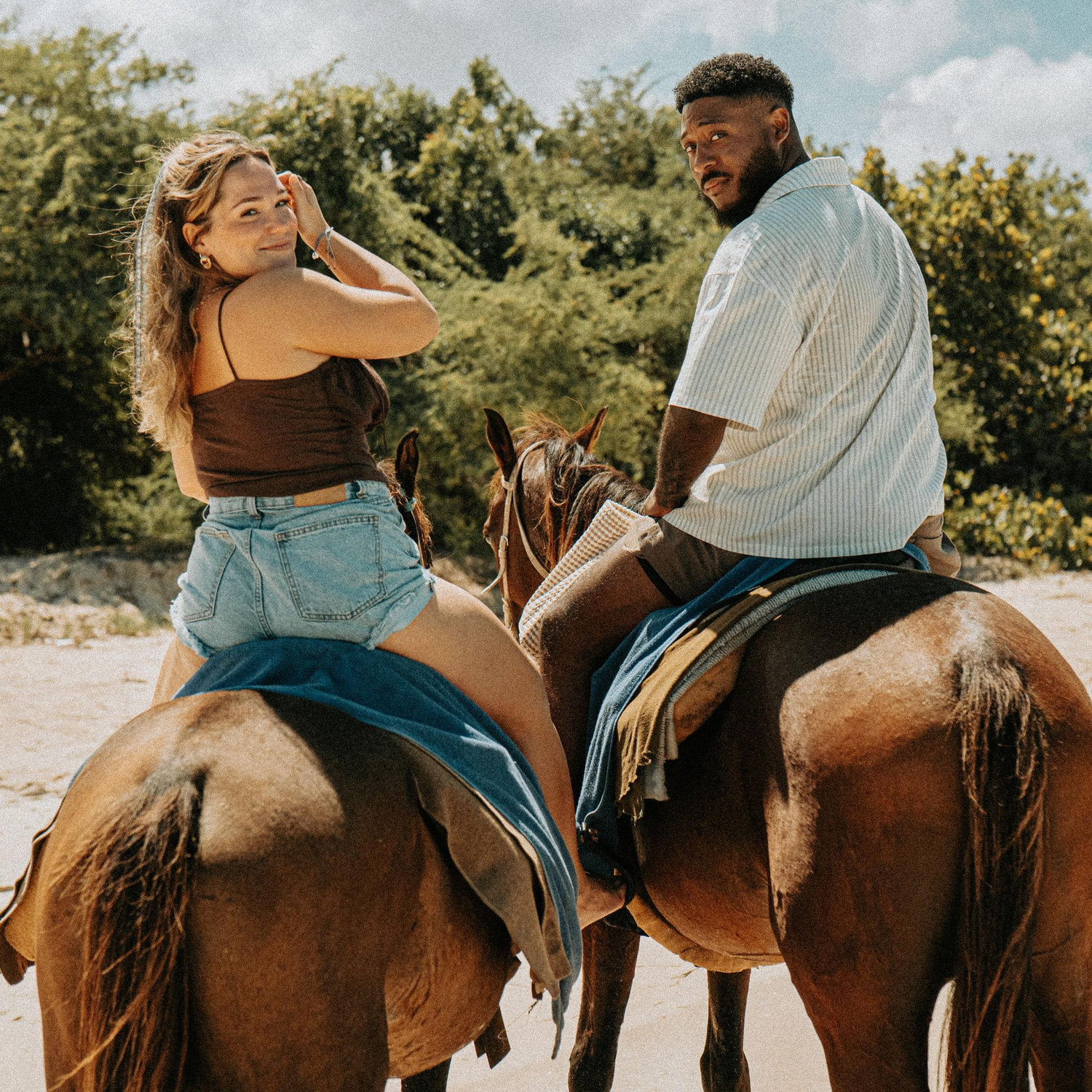 Horseback riding on the beach in Antigua!