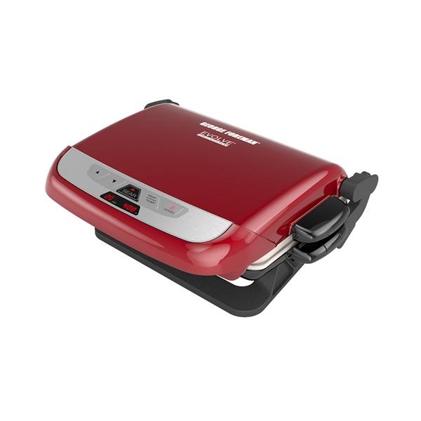 George Foreman Evolve Grill with Waffle Plates and Ceramic Grill Plates - Red