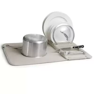 Umbra® UDry Polyester 24-Inch Drying Rack/Mat in Light Grey