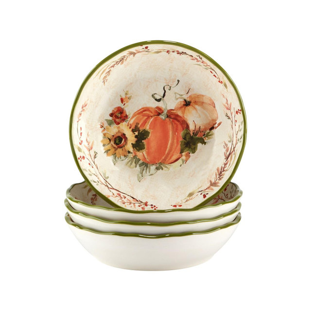 Harvest Morning Soup Bowls, Set of 4