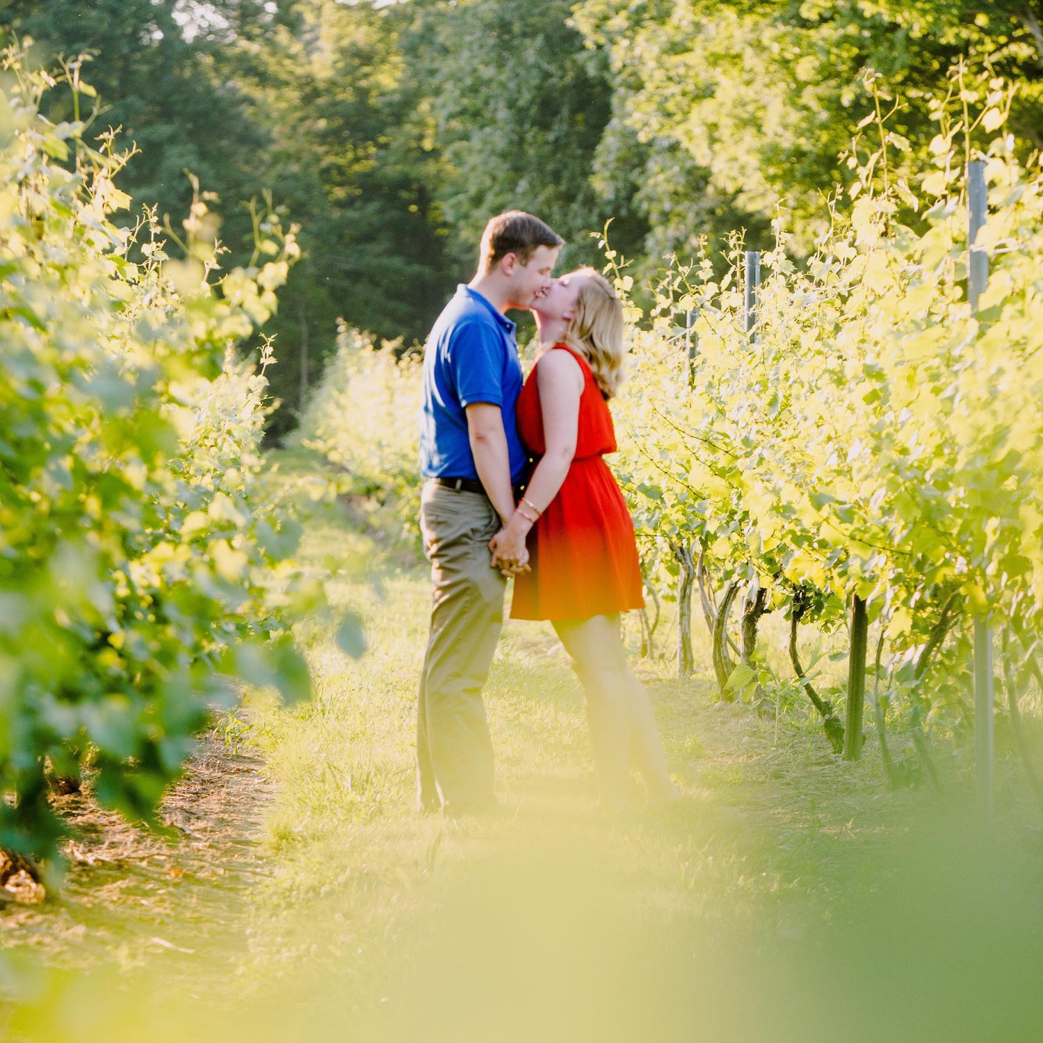 One of our favorite pictures from our engagement photoshoot at Chamard Vineyard.