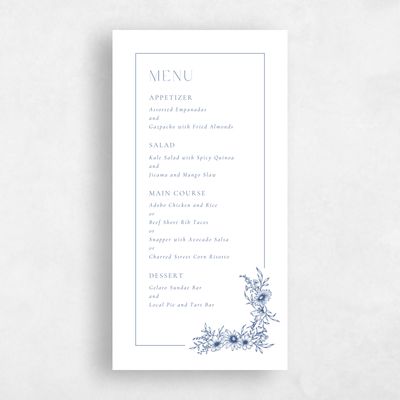 White Wedding Menu - Wiosna