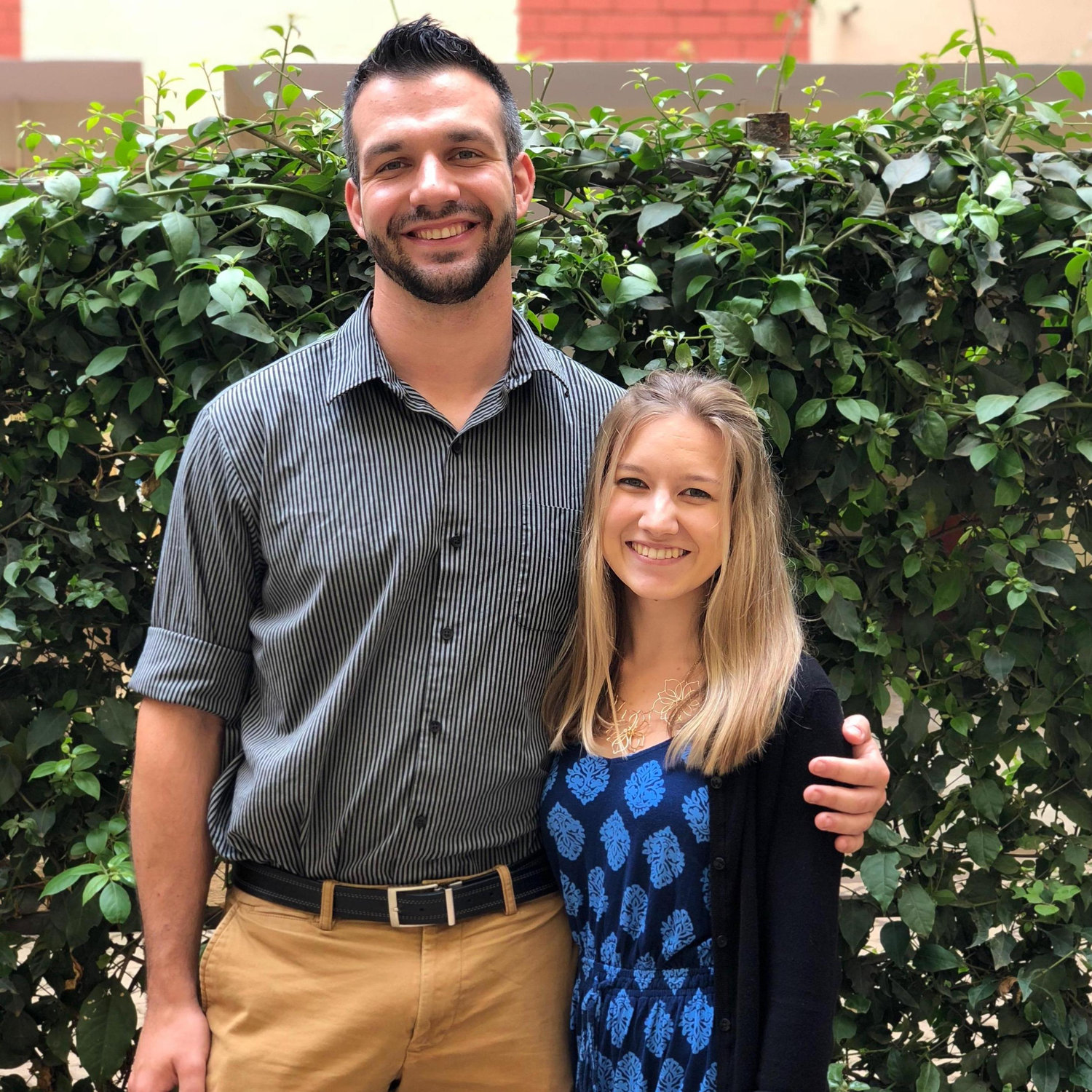 We took this picture while we were in Kenya! We were waiting to go to church and decided to snag a photo since it was one of the only times we were dressed nice while we were on that missions trip.