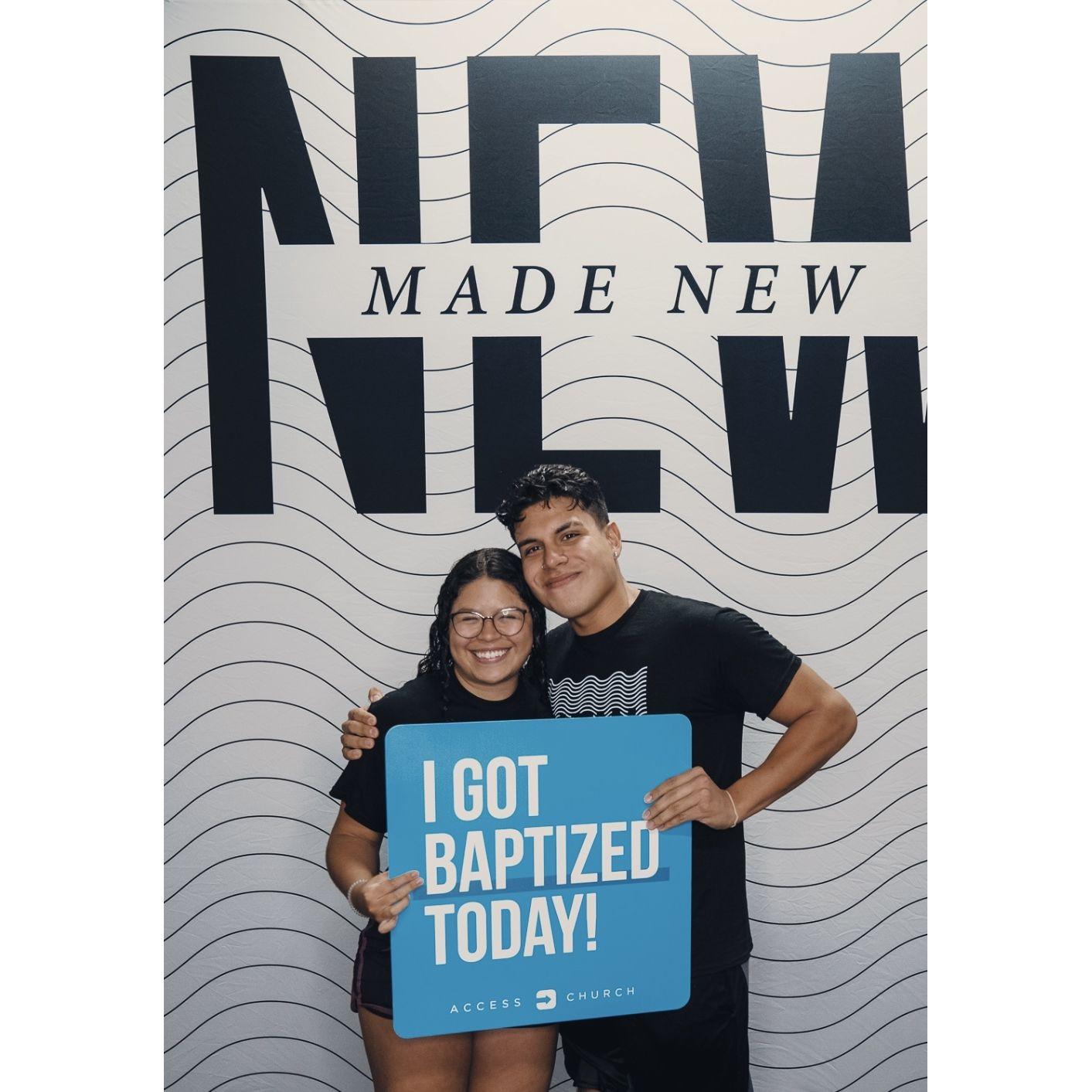 We got baptized the same day
