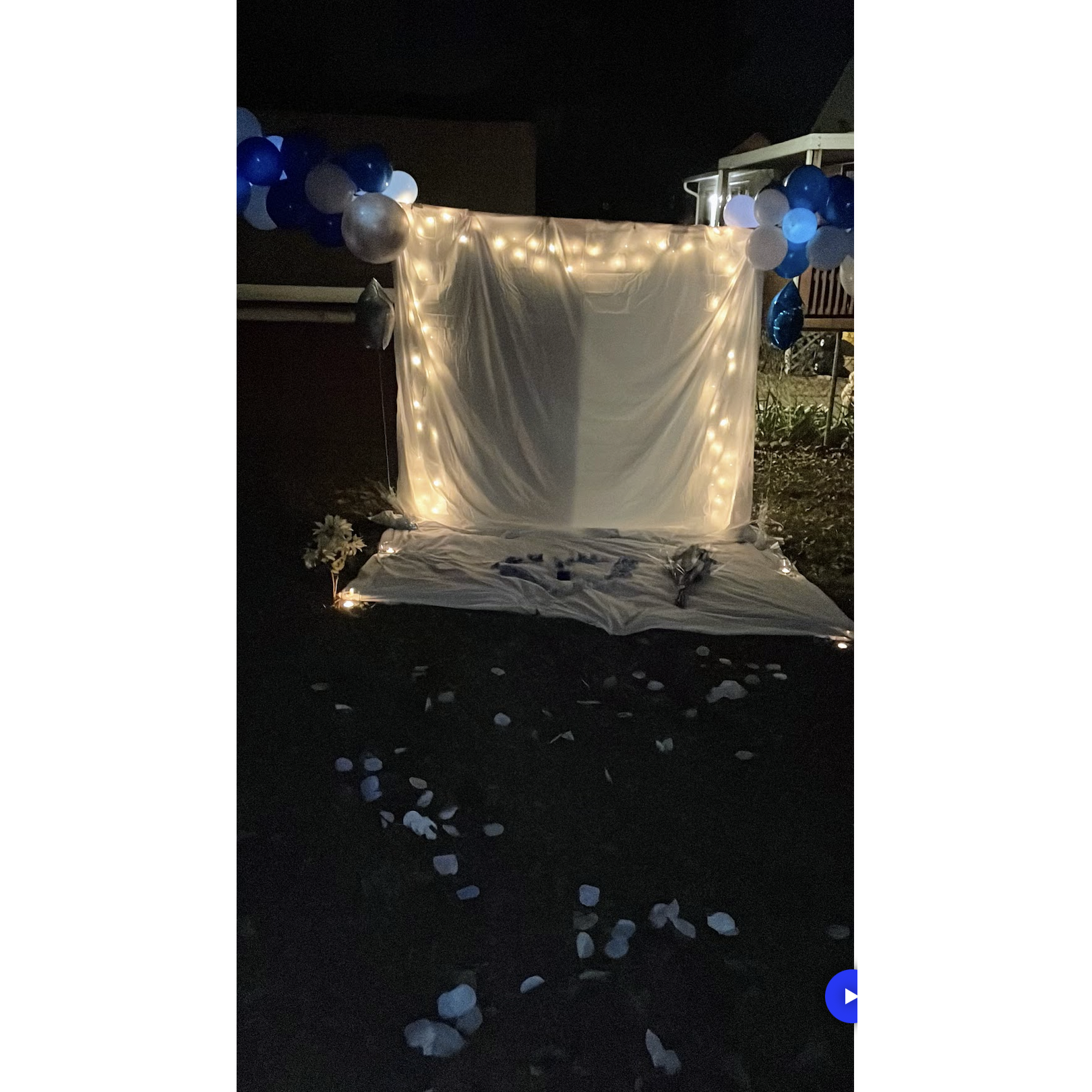 The engagement night set up! Shout out to our sisters for help!