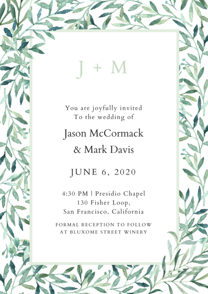 Zola Wedding Invitations - Eastwick Frame