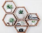 Hexagon Shelf, Honeycomb Shelf, Boho...