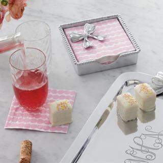 Bow Beaded Napkin Box Set