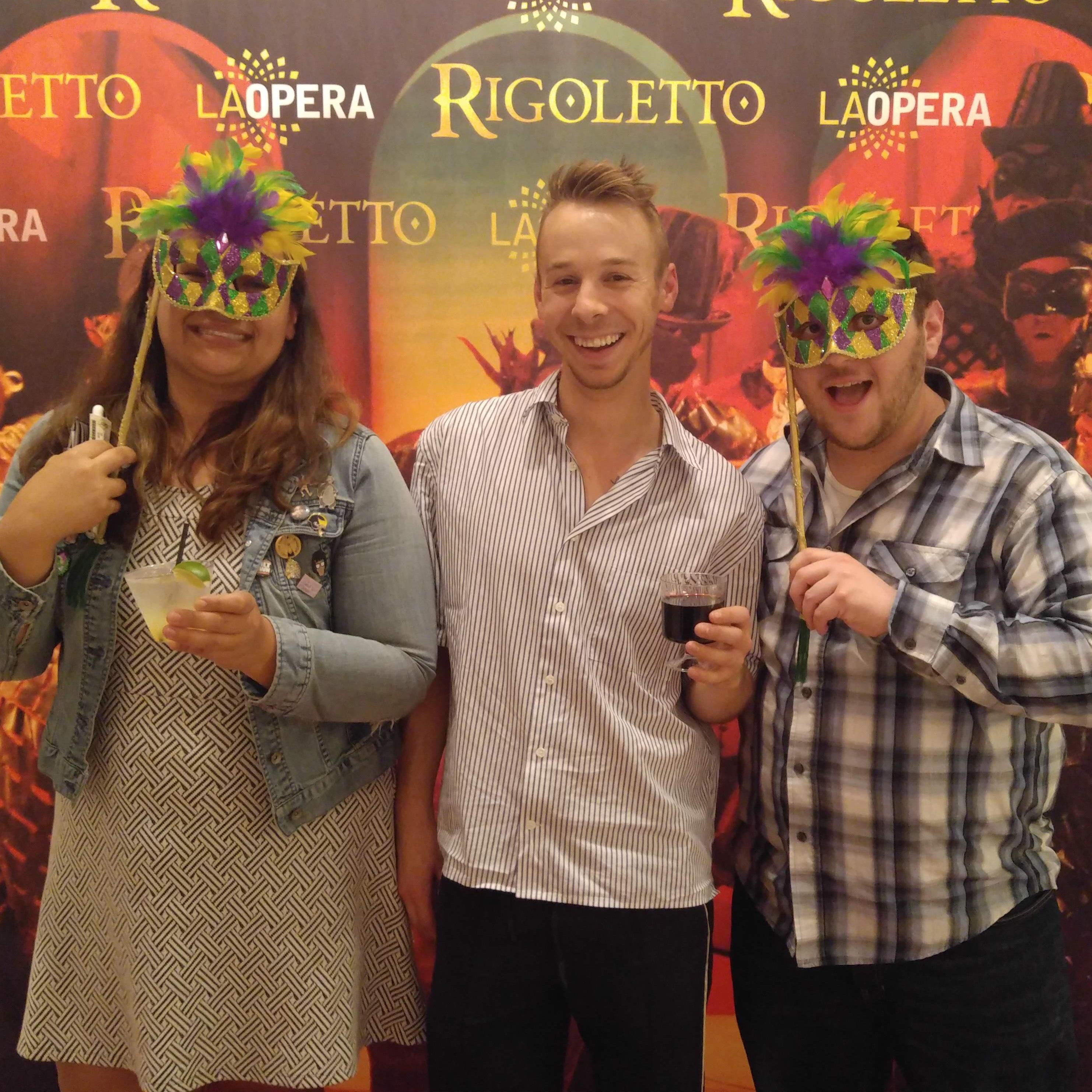Seeing the Opera Rigoletto with our friend Corey!