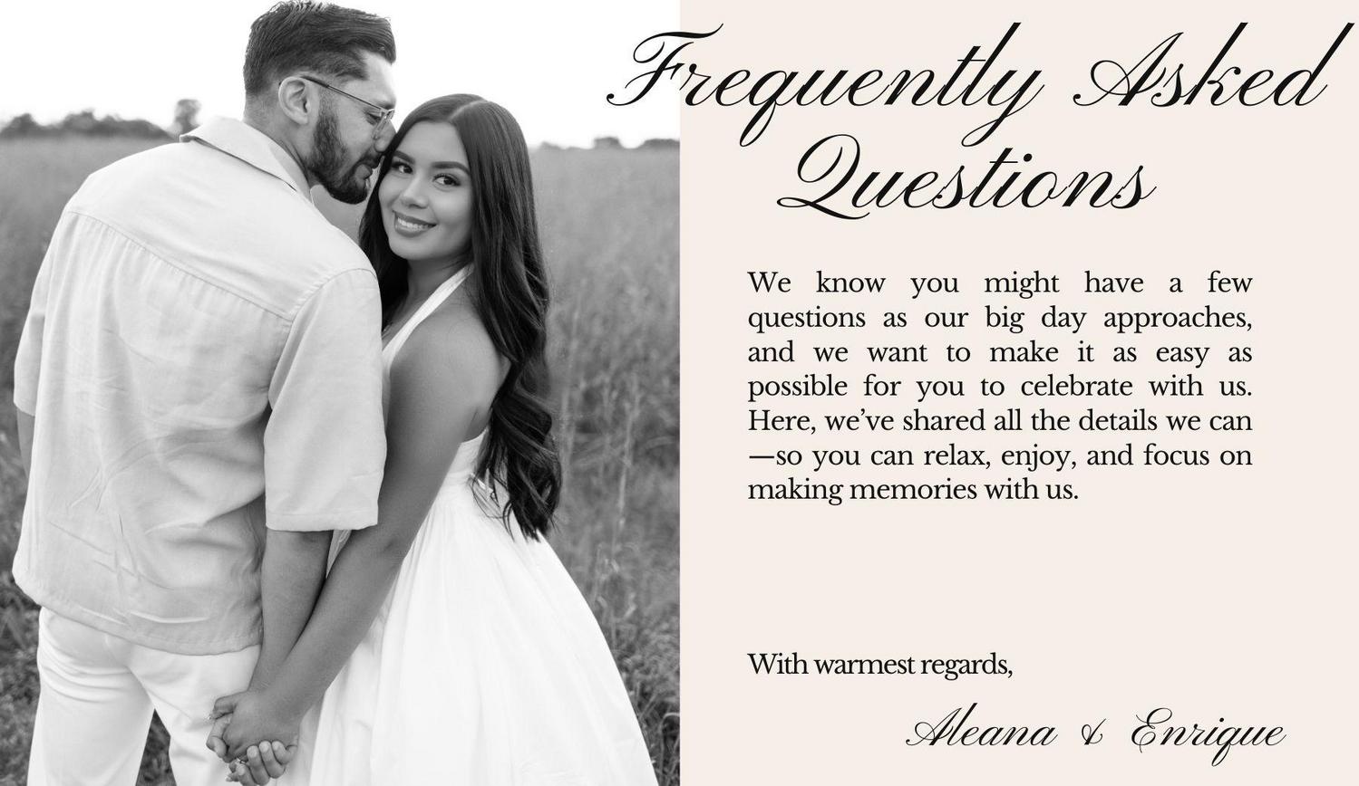 The Wedding Website of Aleana Suarez and Enrique Degollado