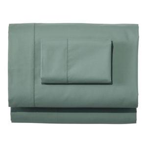 280-Thread-Count Pima Cotton Percale Sheet Set Queen Sea Green