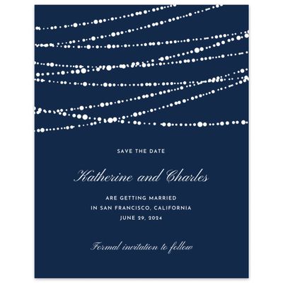 Blue Country Wedding Digital Save the Date - Moonlight Classic