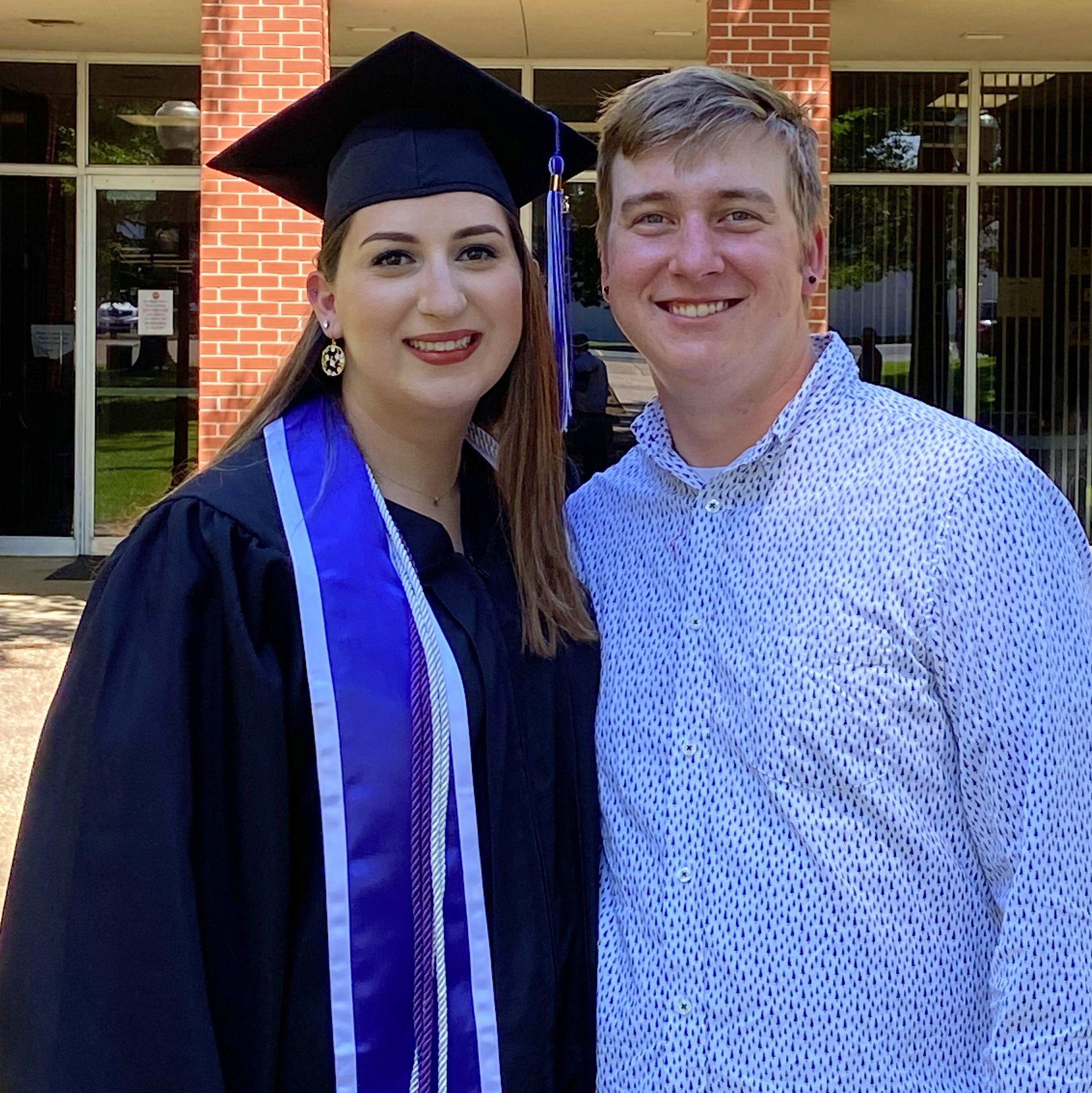 Due to COVID, Mikaela couldn't walk the stage when she graduated in Spring 2020. Luckily she was given to walk the stage the next year in Nacogdoches, Texas on May 7, 2021.
