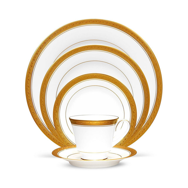 Noritake Crestwood Gold 5 Piece Place Setting