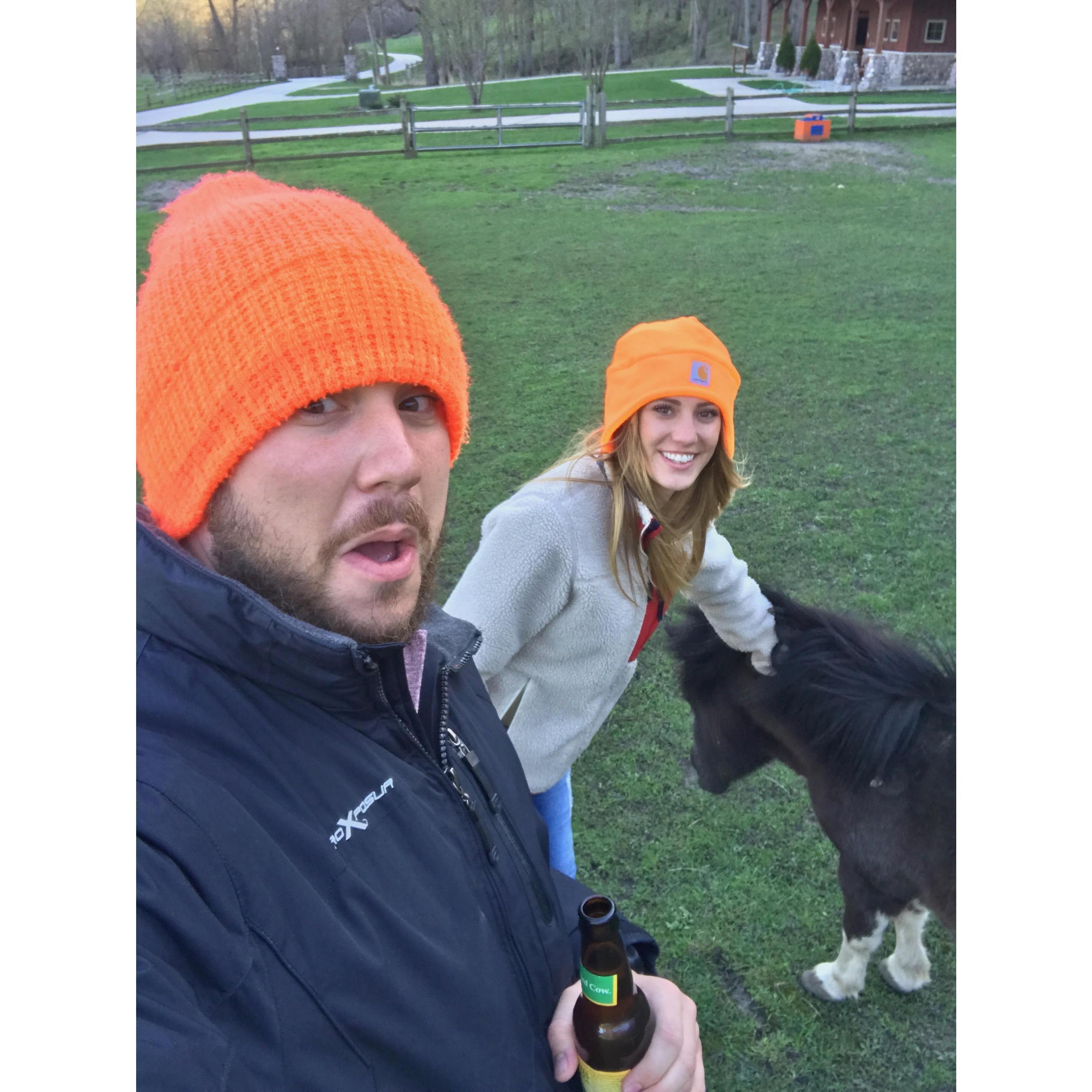 The first time Max took me home to Wisconsin to meet the family.... and also the mini horses :)