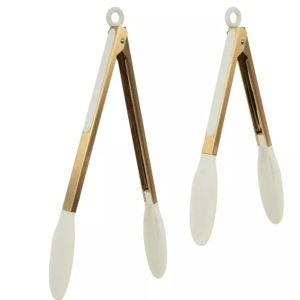 White & Gold Tongs