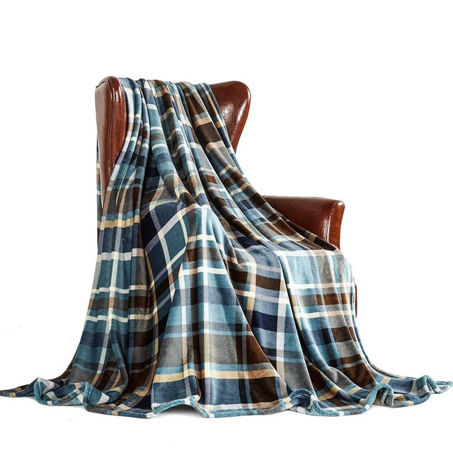 MERRYLIFE Throw Blanket Plaid Sherpa | Ultra-Plush Soft Colorful Oversized | Decorative Couch Travel Blanket | Large Size(60" 90", Greenland)