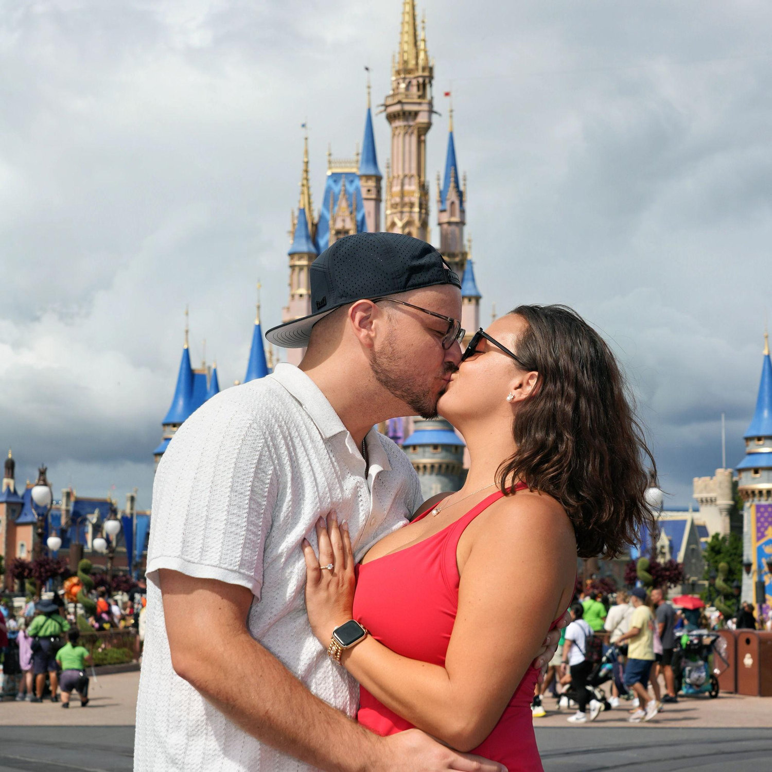 The day after we got engaged - got to spend the day in Magic Kingdom celebrating!