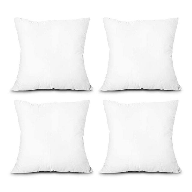 EDOW Throw Pillow Inserts, Set of 4 Lightweight Down Alternative Polyester Pillow, Couch Cushion, Sham Stuffer, Machine Washable