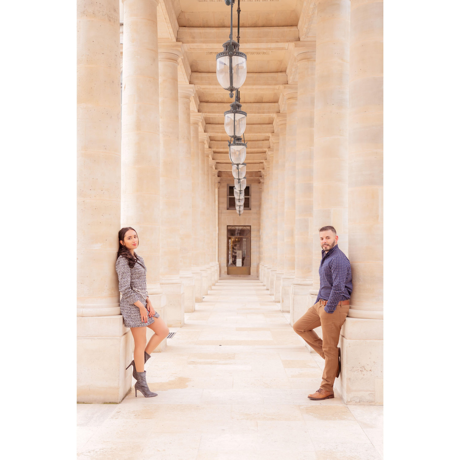 At our favorite Parisian museum. We both share a love of history.