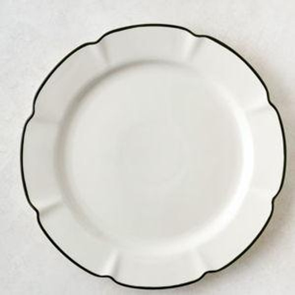 Green Luna Scalloped Plate