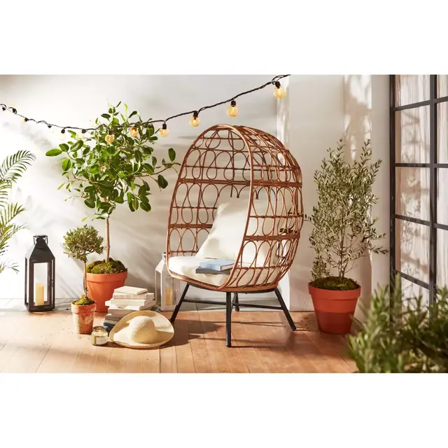Bee & Willow™ Home Stationary Egg Chair in Brown
