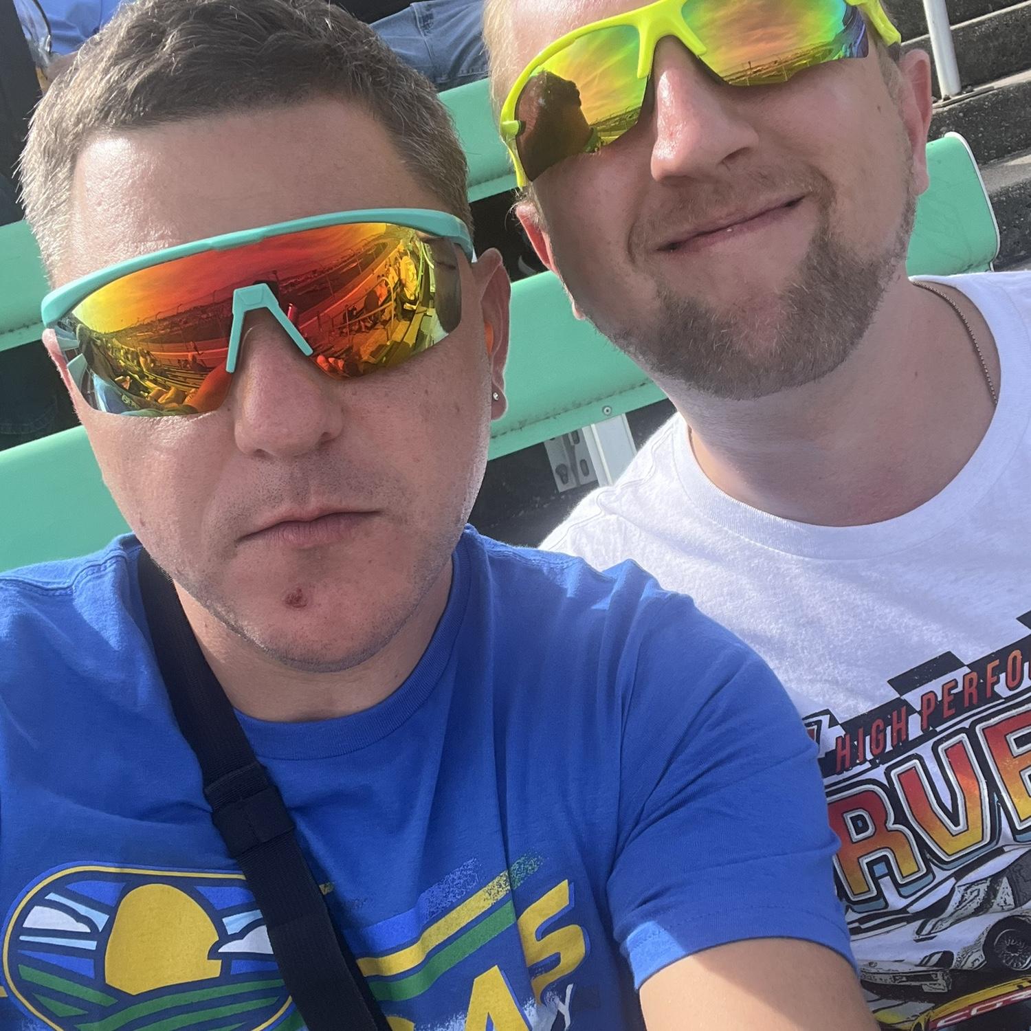 First nascar show for Michaels birthday.