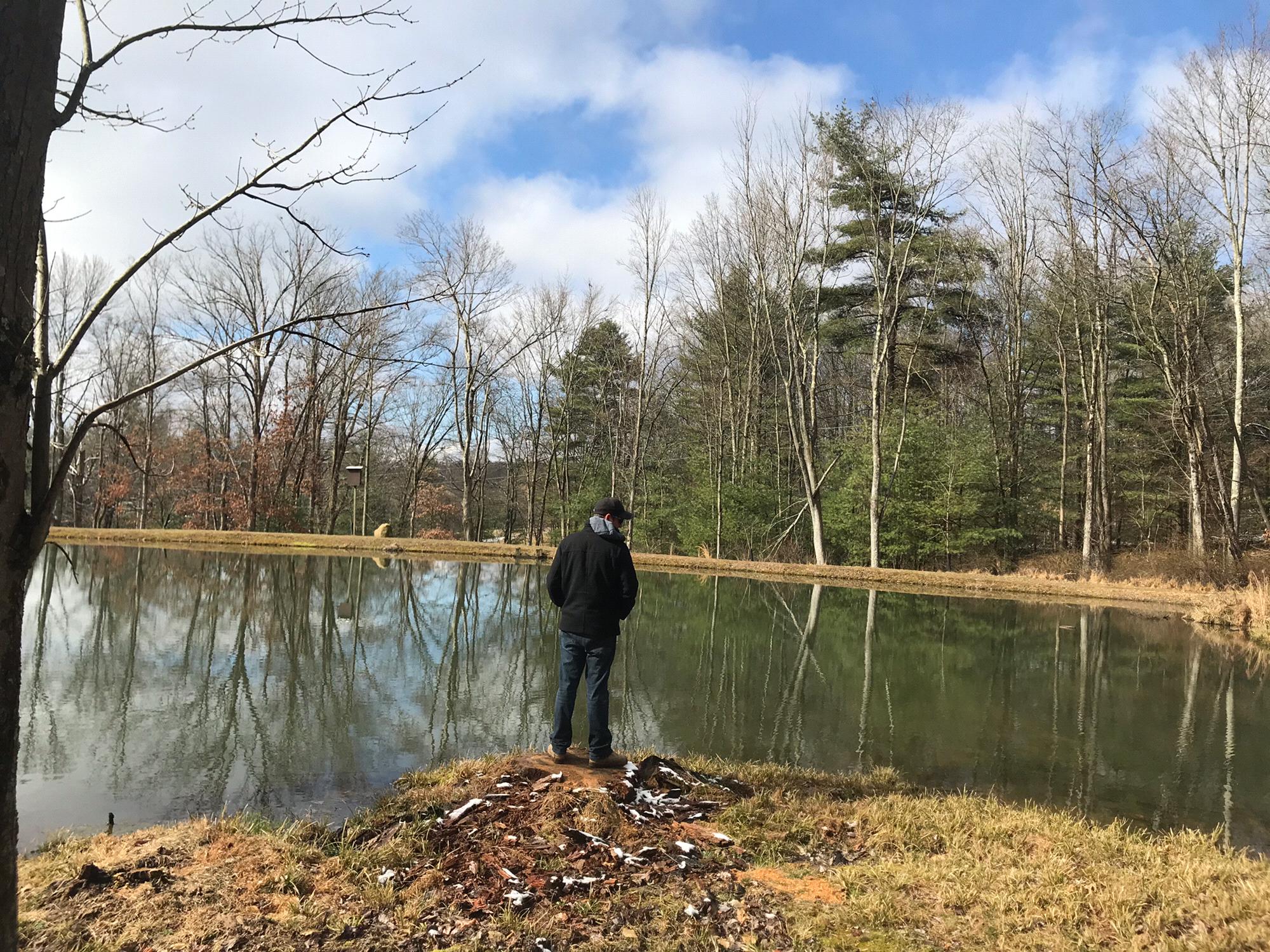 Fishing pond on the grounds